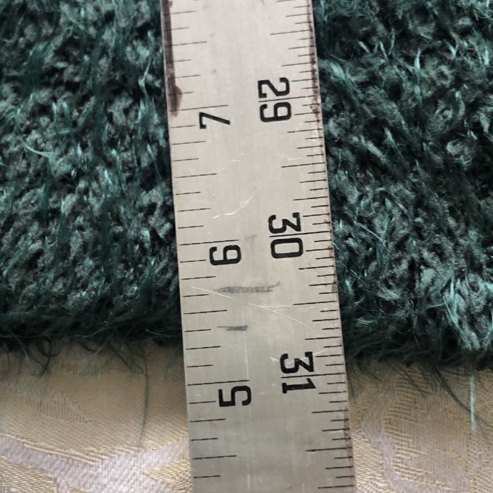 Skies are Blue Sz 0X Pit to Pit 24 1/2" Teal Green Blue Eyelash Cardigan Used - Picture 9 of 15